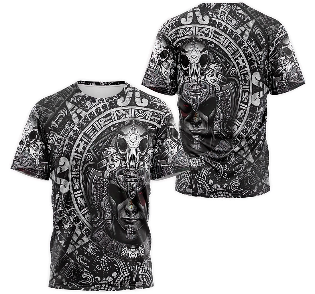 T-Shirt, Hoodie - Aztec Mayan Warrior Mexican Pattern 3D Printed