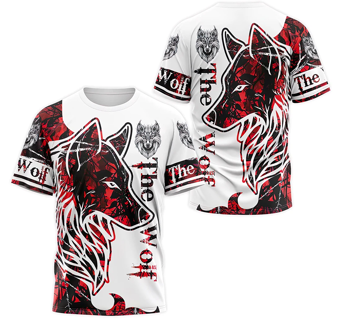 T-Shirt, Hoodie - The Wolf Red Tree Camo 3D Printed