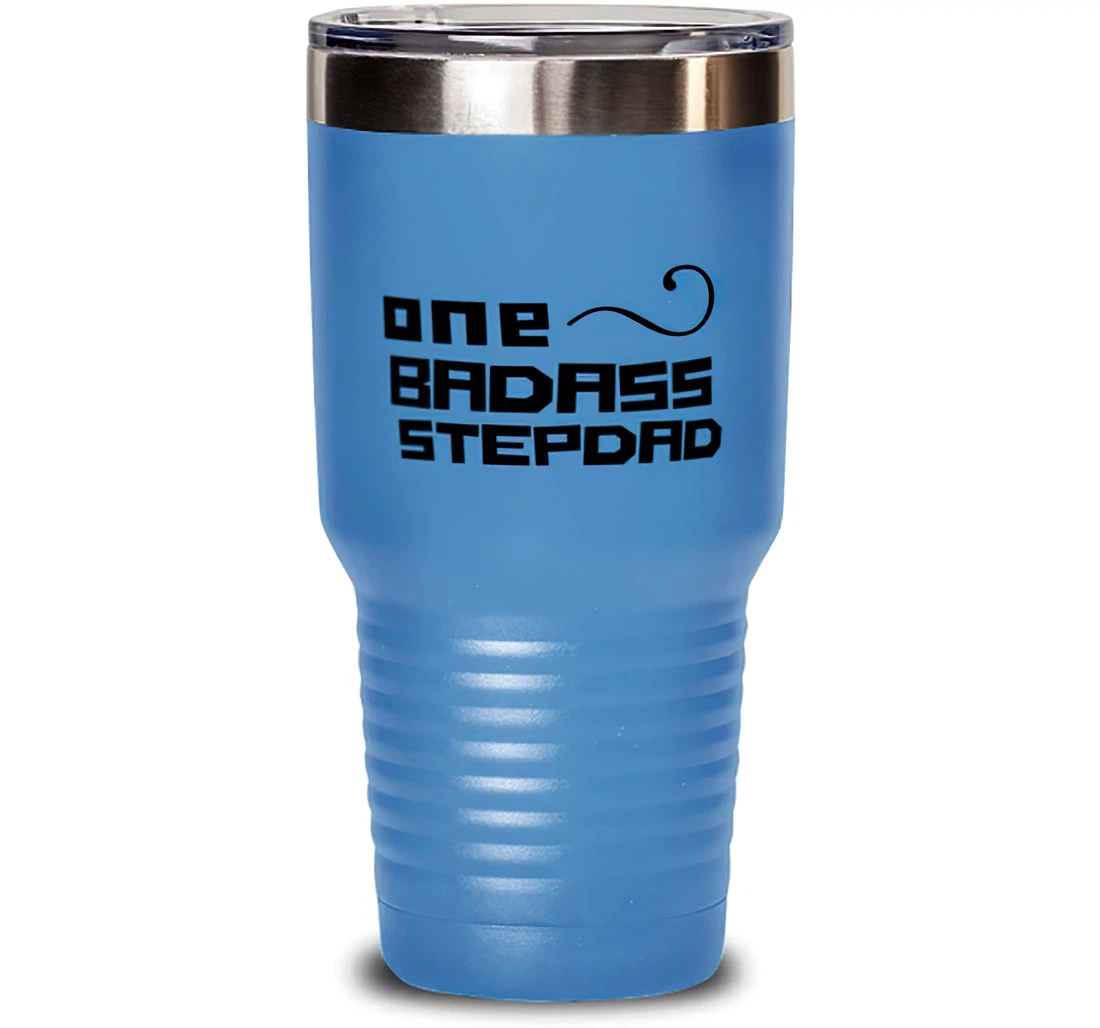 Useful Stepdad One Badass Stepdad Joke Dad From Son Daughter Stanless Steel Tumbler 30oz