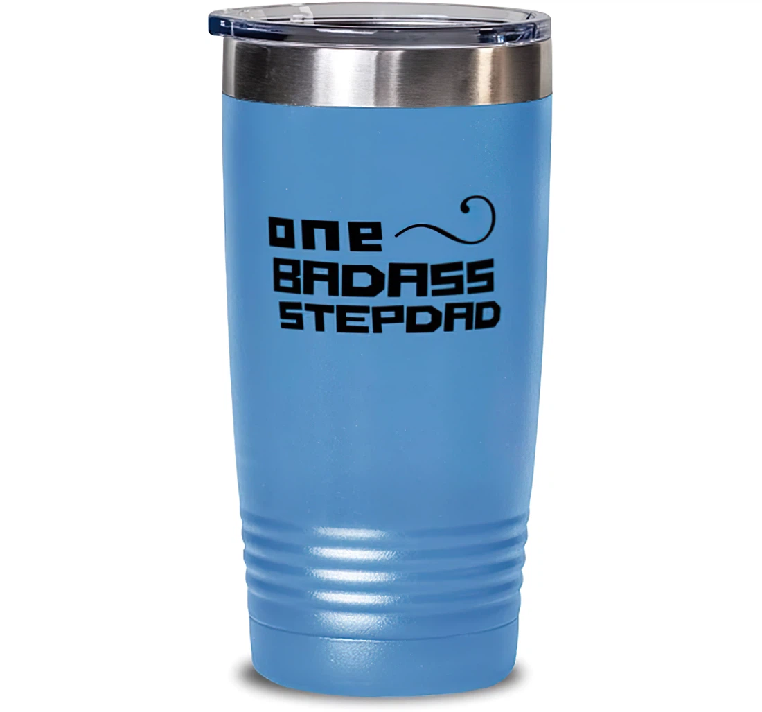 Useful Stepdad One Badass Stepdad Joke Dad From Son Daughter Stanless Steel Tumbler 20oz