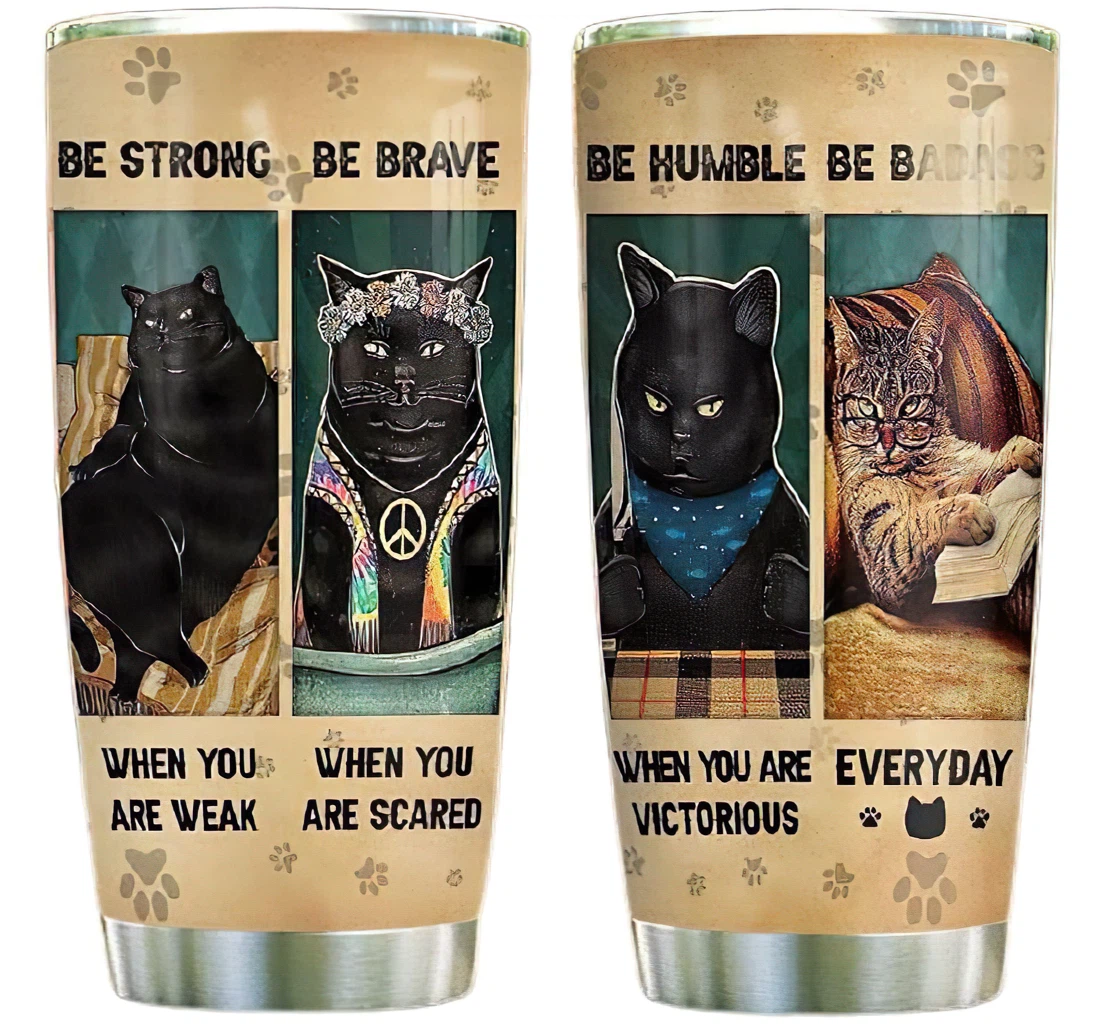 Cats Know Things Advice Custom Name Cup Drinking Coffee Tumbler 20-30oz With Lid, Travel Mug