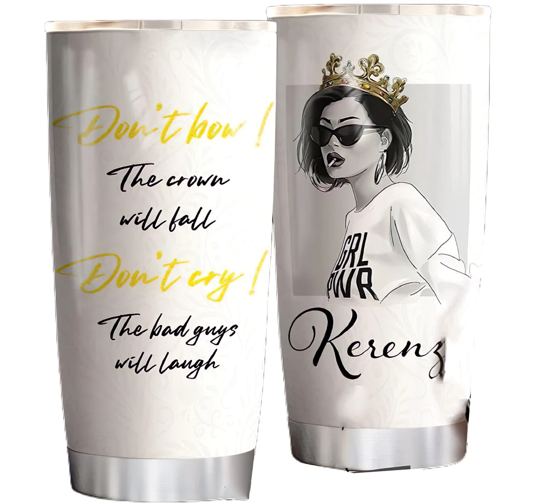 Beautiful Girl Personalized Custom Name Cup Drinking Coffee Tumbler 20-30oz With Lid, Travel