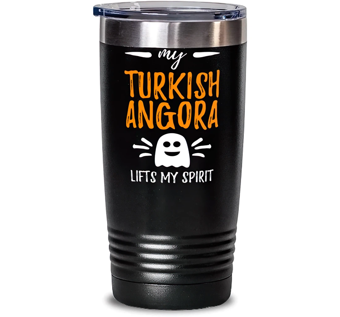 My Turkish Angora Lifts Spirit Stainless Mug Cat Mom Halloween Stanless Steel Tumbler 20oz