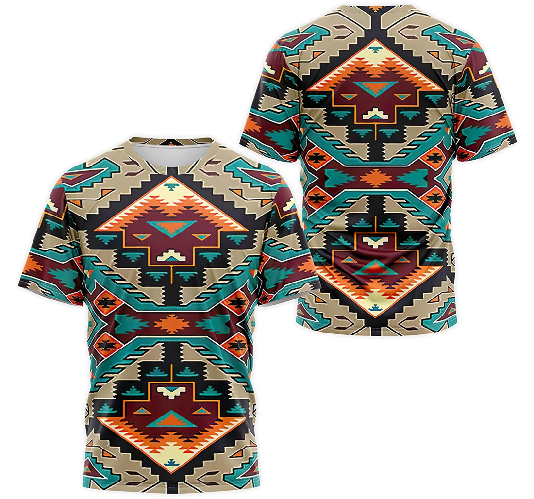 T-Shirt, Hoodie - Native American Aztec Indians Geometric Tribal Seamless Pattern 3D Printed