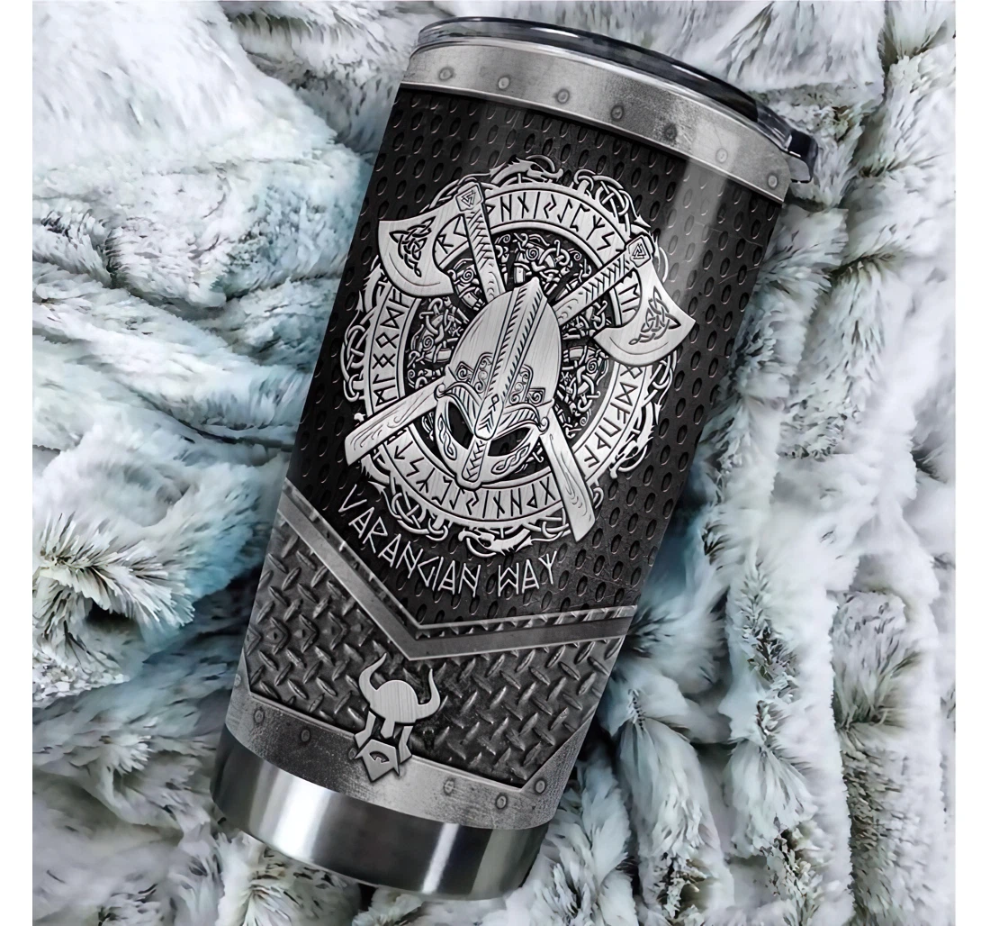 Viking Warrior Better 3d Printed Insulated Coffee Skinny Cup Double Walled Hot & Cold Drinks Tumbler 20-30oz With Lid, Travel Coffee Mug