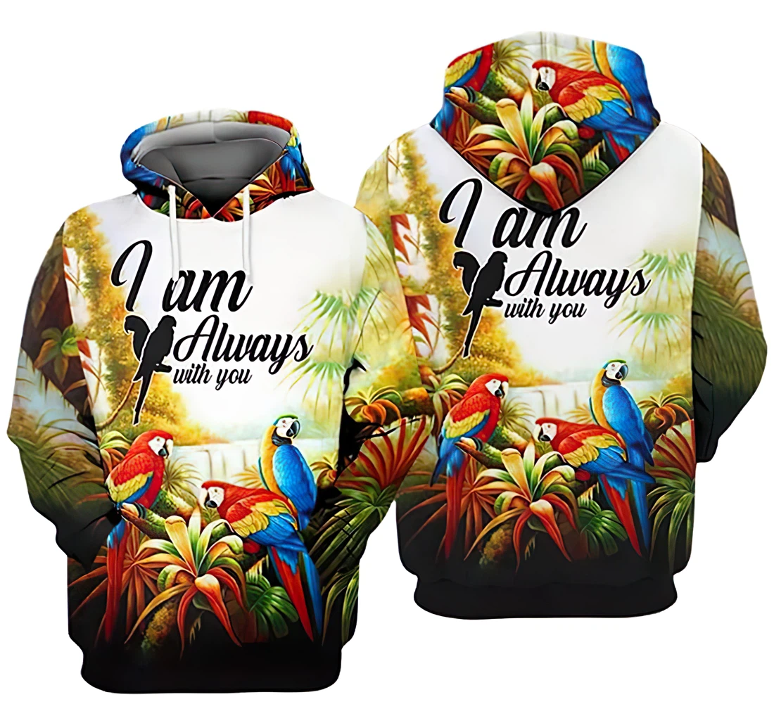 Parrots I Am Always With You - 3D Printed Hoodie, Sweatshirt