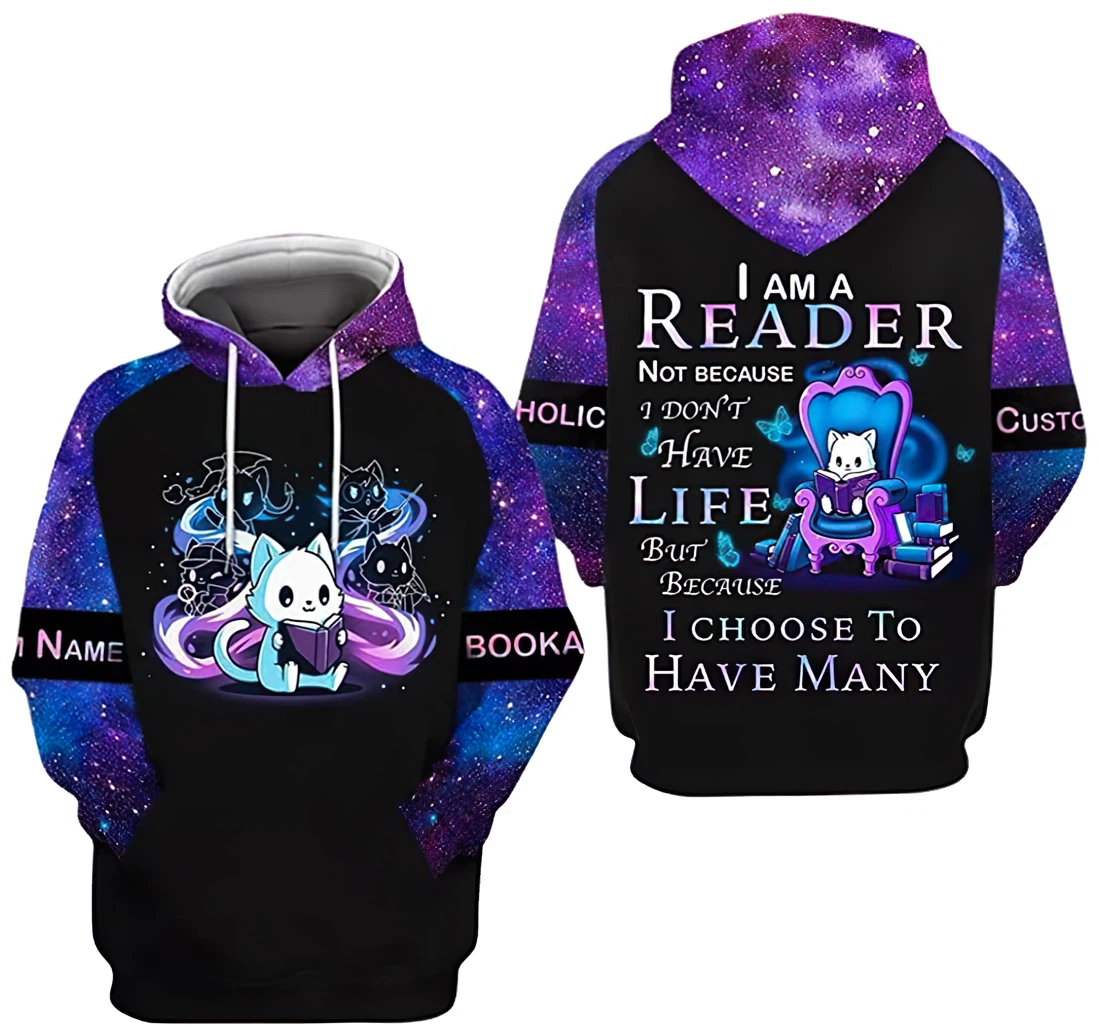 Personalized Name Fox Reader I Choose To Have Many - 3D Printed Hoodie, Sweatshirt