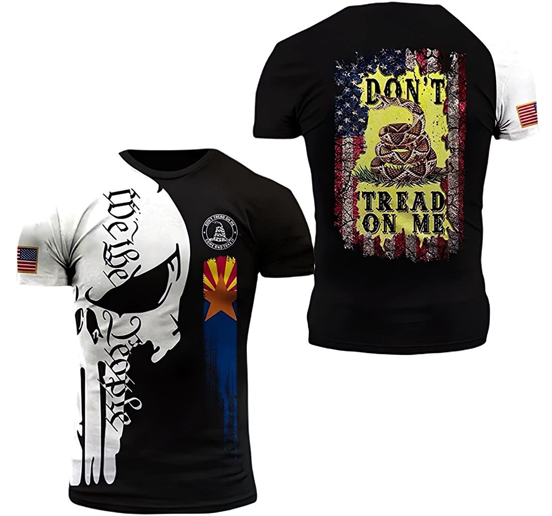 Arizona Patriots Don't Tread On Me Flag Included - 3D Printed T-shirt