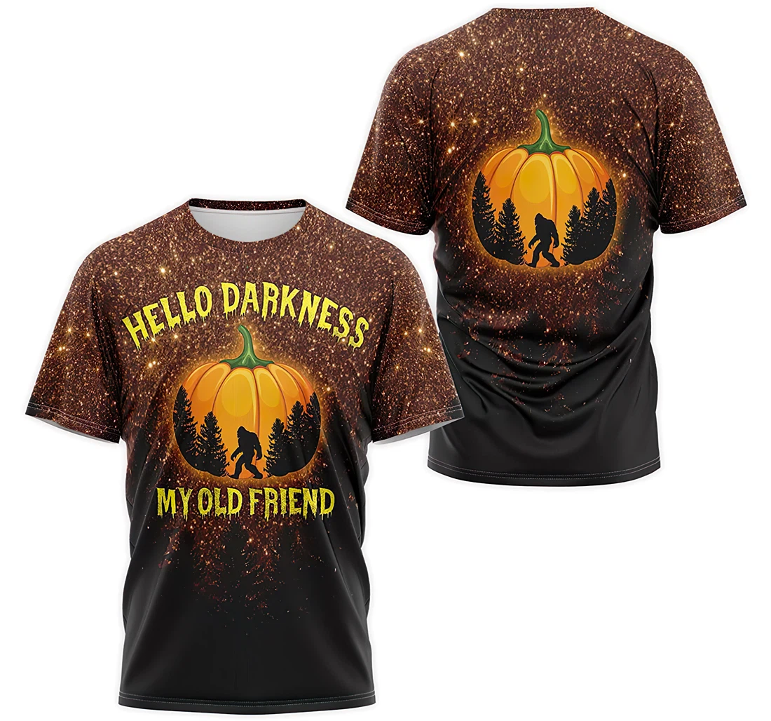 T-Shirt, Hoodie - Bigfoot Hello Darkness My Old Friend Halloween 3D Printed