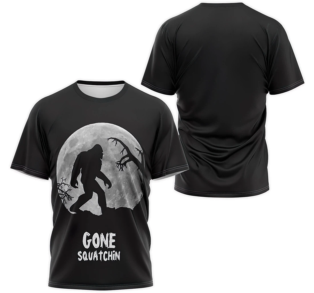 T-Shirt, Hoodie - Bigfoot Gone Squachin Moon 3D Printed