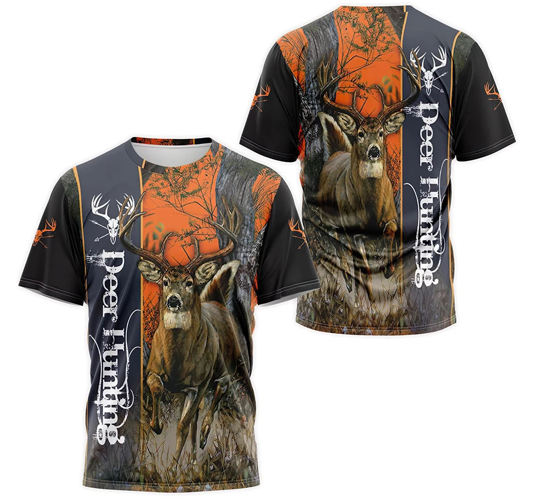 T-Shirt, Hoodie - Deer Hunting Orange Tree Camo 3D Printed