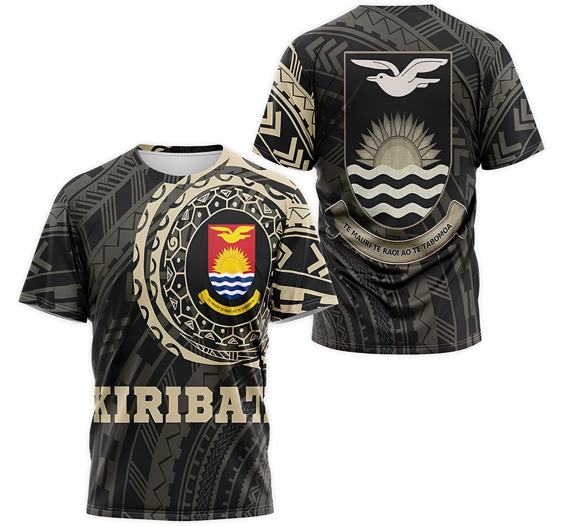 T-Shirt, Hoodie - Kiribati Coat Of Arms Tribal Pattern Tattoo 3D Printed