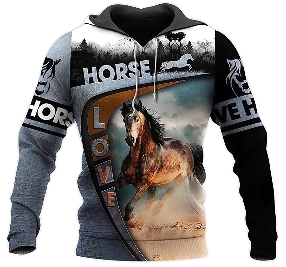 Horse 19 Lightweight Lightweight Premium Sportwear Up - 3D Printed Hoodie, Sweatshirt