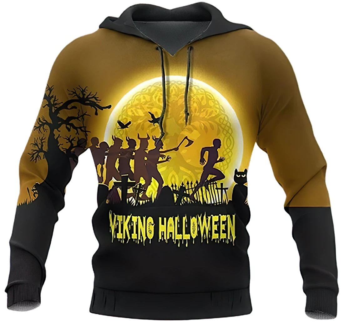 Vikings Halloween Design Up Lightweight Premium Sportwear Up - 3D Printed Hoodie, Sweatshirt