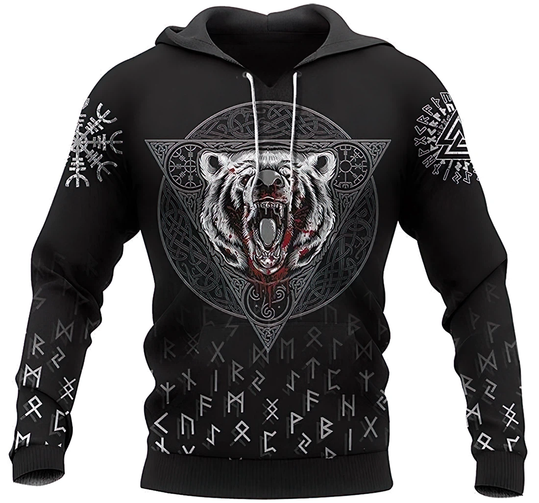 Wolf Vegvisir Rune Viking Me & Lightweight Premium Sportwear Up - 3D Printed Hoodie, Sweatshirt