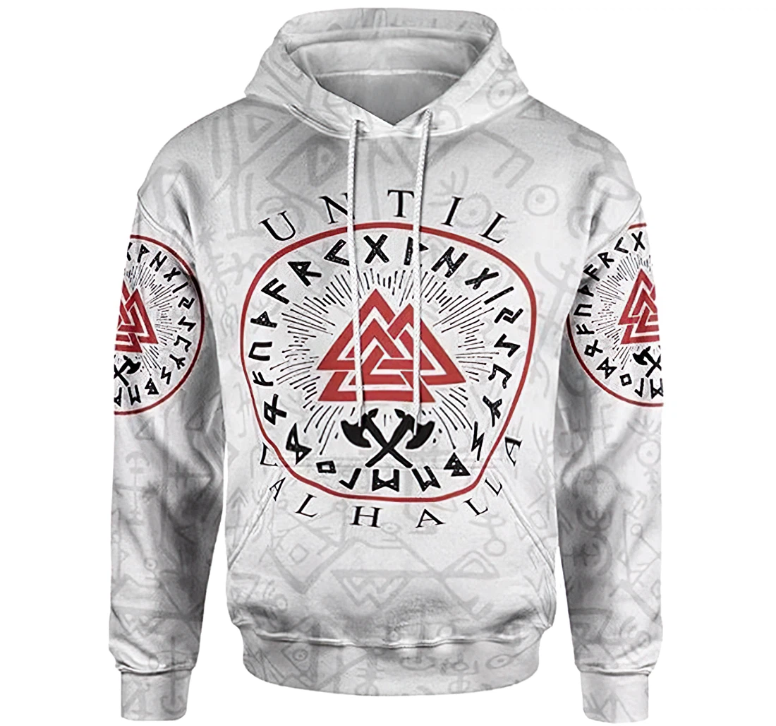 Until Valhalla Viking & Unisex Lightweight Premium Sportwear Up - 3D Printed Hoodie, Sweatshirt