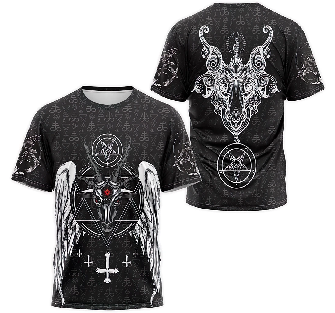 T-Shirt, Hoodie - Goat Skull Pentacle Pentagram Pattern 3D Printed