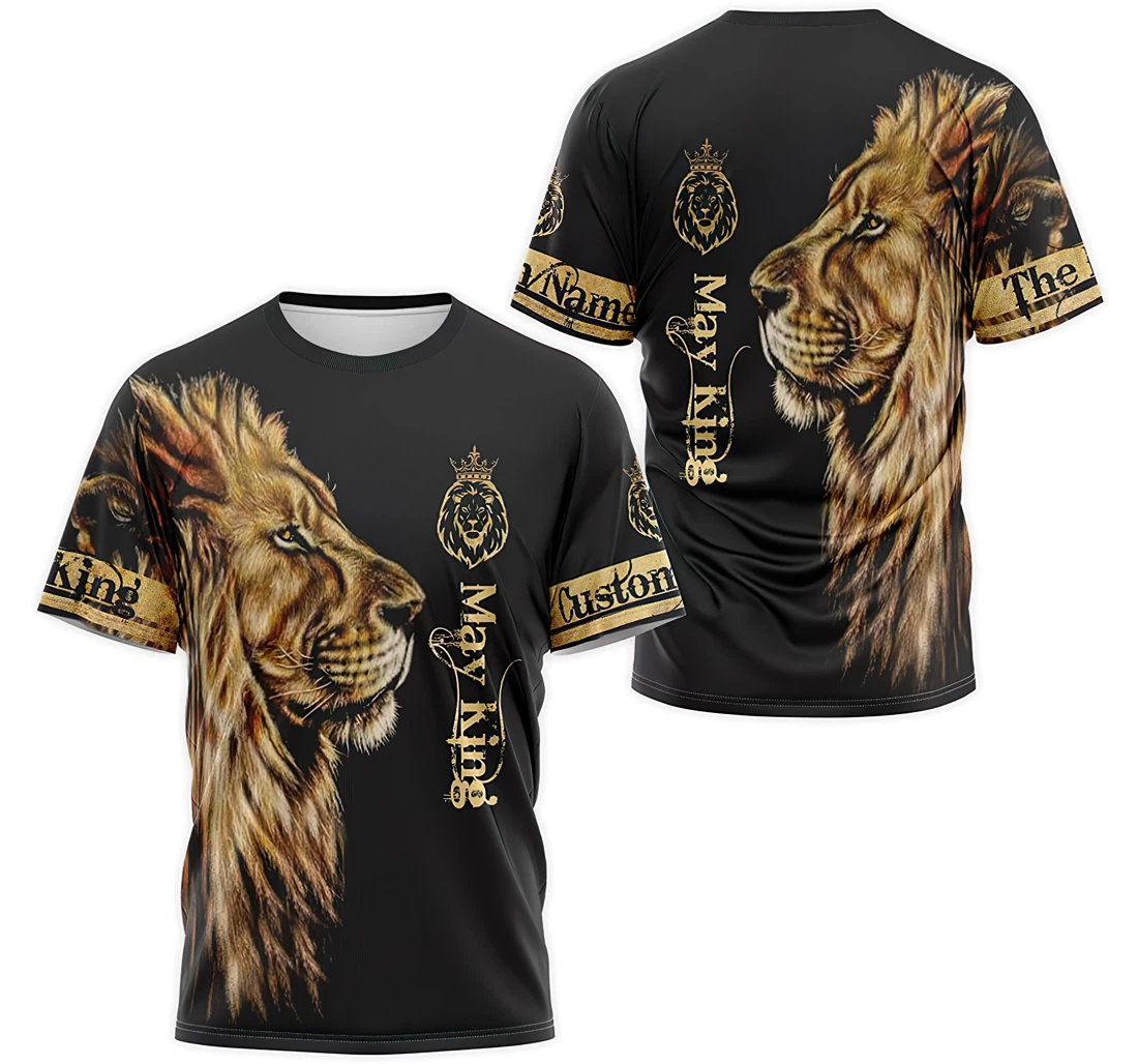 T-Shirt, Hoodie - Custom Name Lion May King T 3D Printed