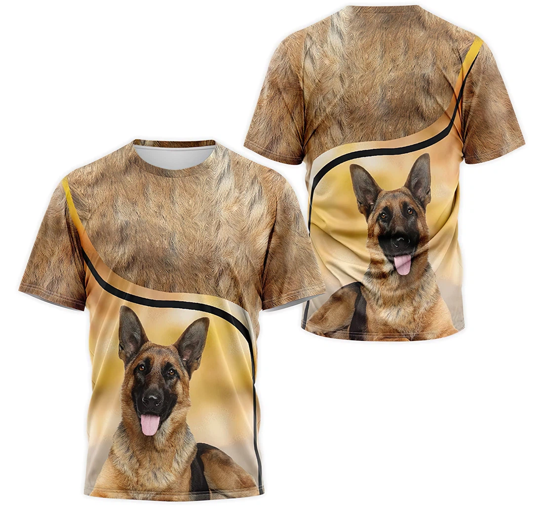 T-Shirt, Hoodie - German Shepherd Face Cute 3D Printed