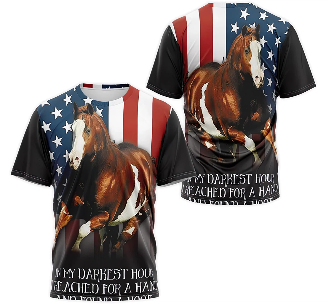 T-Shirt, Hoodie - American Paint Horse US Flag 3D Printed