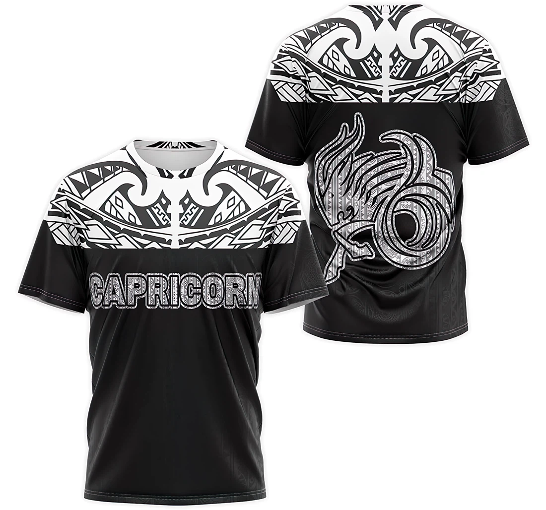 T-Shirt, Hoodie - Zodiac Capricorn Tribal Pattern 3D Printed