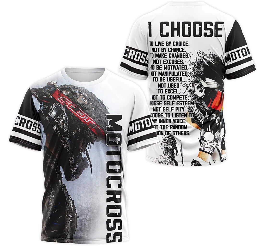 T-Shirt, Hoodie - Motocroos I ChooseTo Make Changes Noe Used My Inner Voice Not The Random Opinion Of Others 3D Printed
