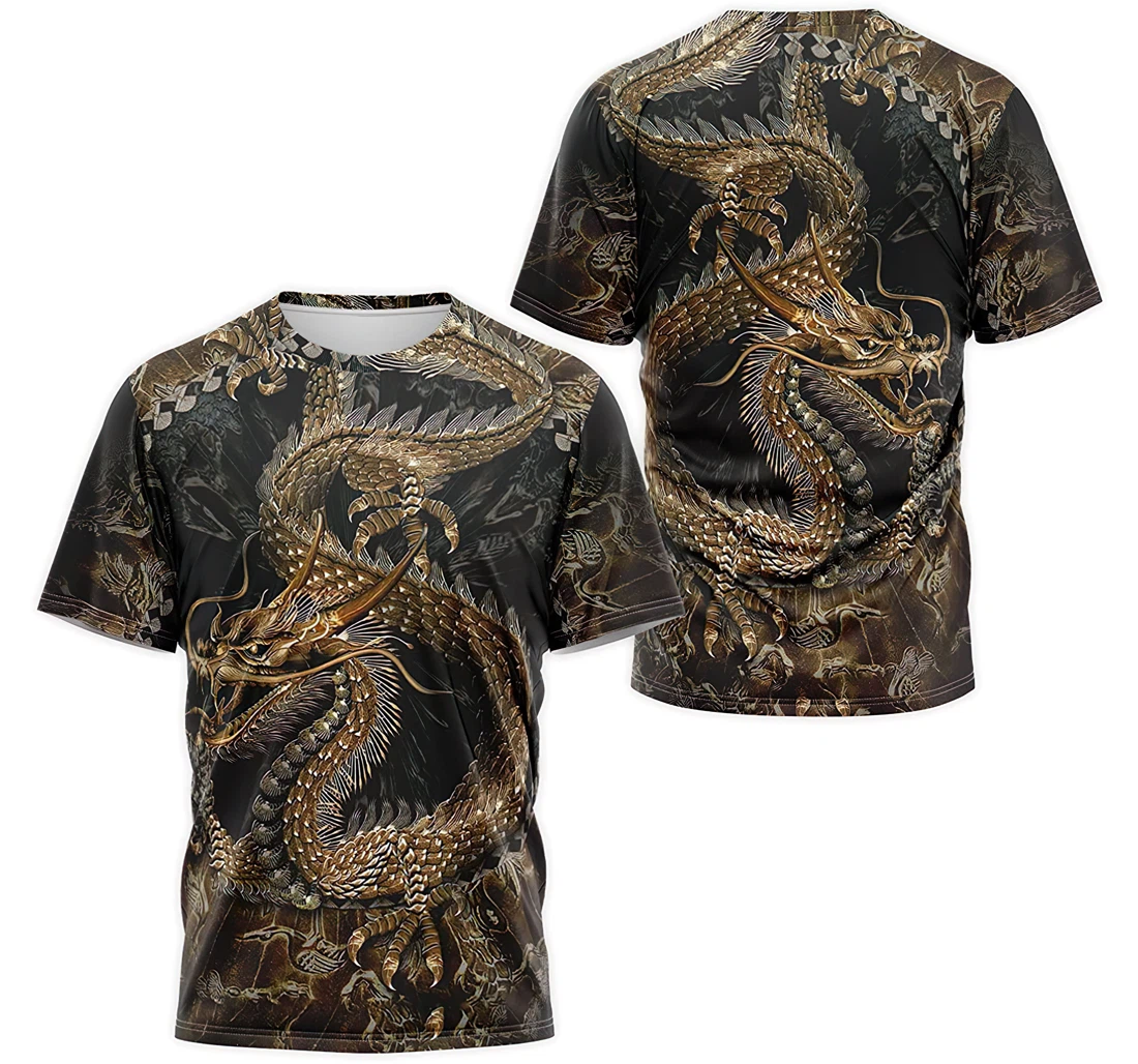 T-Shirt, Hoodie - Gold Dragon 3D Printed