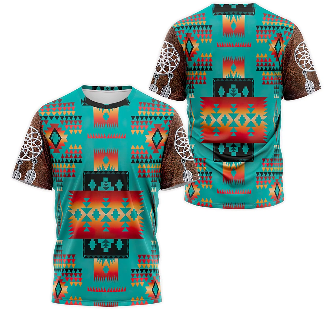 T-Shirt, Hoodie - Native American Dreamcatcher Aztec Tribal Seamless Geometric Pattern 3D Printed