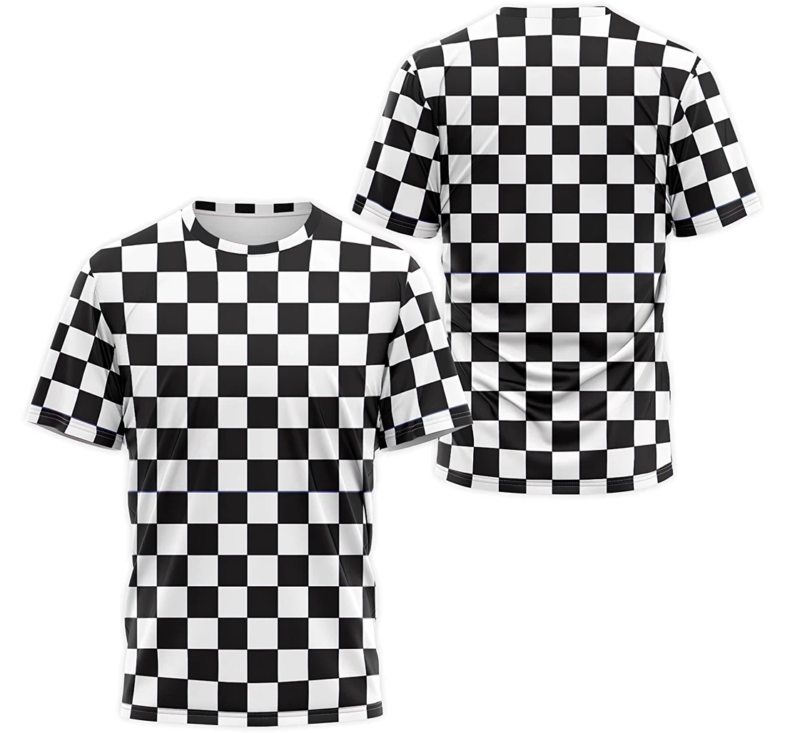 T-Shirt, Hoodie - White Square Pattern 3D Printed