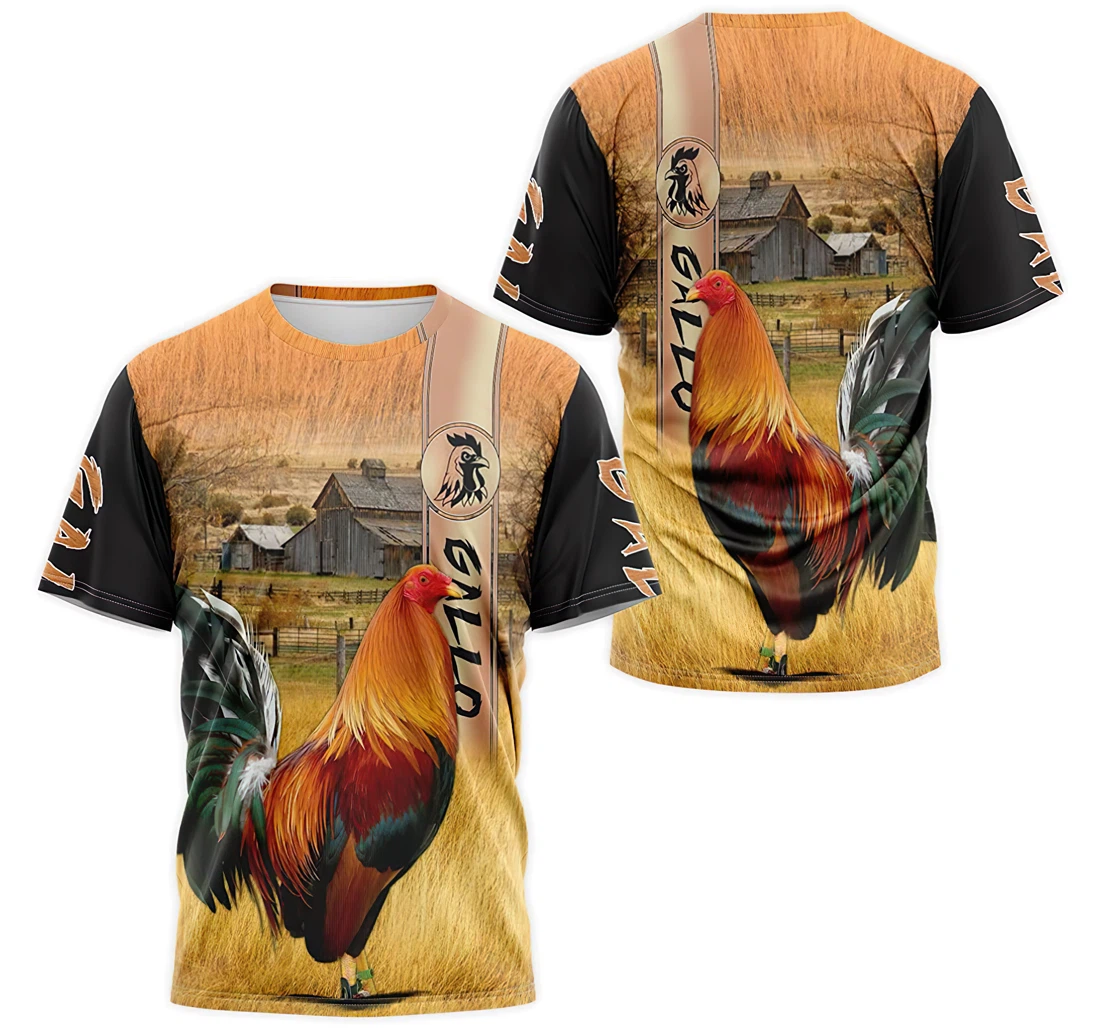 T-Shirt, Hoodie - Rooster Chicken Gallo Field 3D Printed