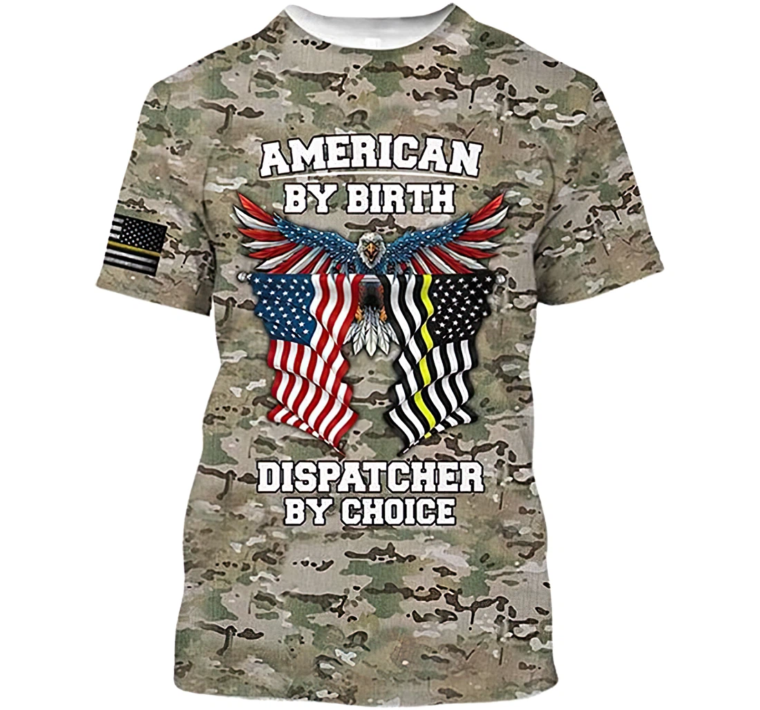 Camo American By Choice Dispatcher - 3D Printed T-shirt