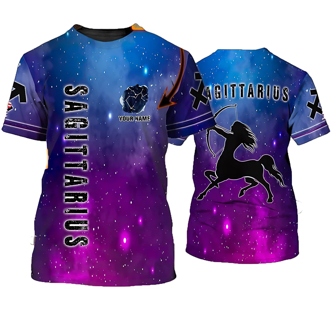 Personalized Zodiac Sagittarius Sky Shirts - 3D Printed T-shirt