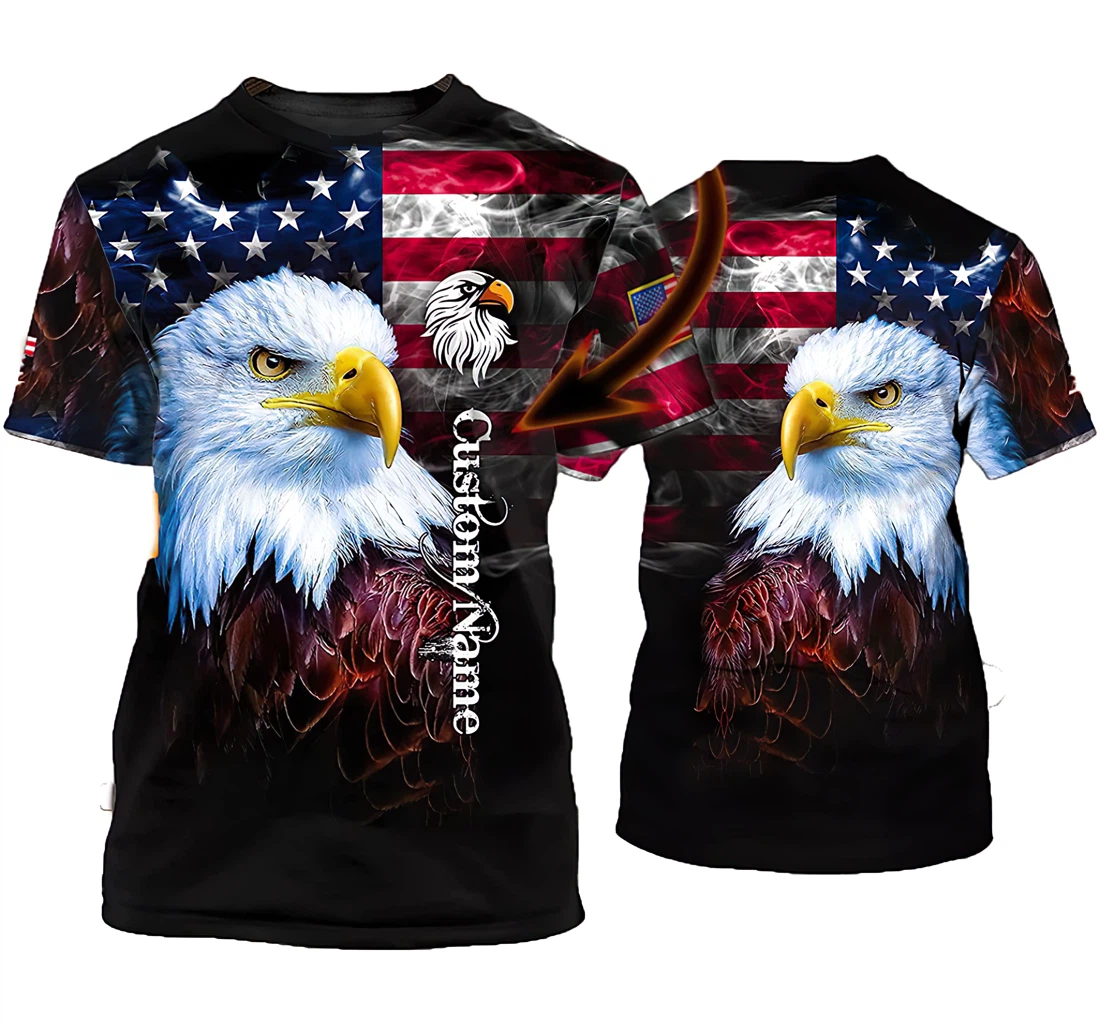 Personalized Eagle America Shirts American Flag - 3D Printed T-shirt