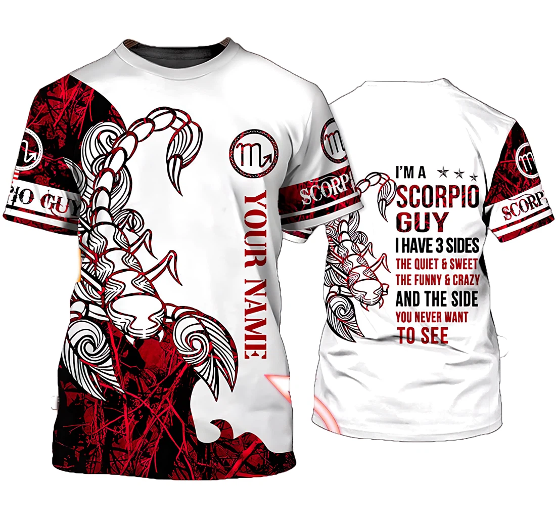 Personalized Scorpio I'm Scorpio Guy Shirts Gift - 3D Printed T-shirt