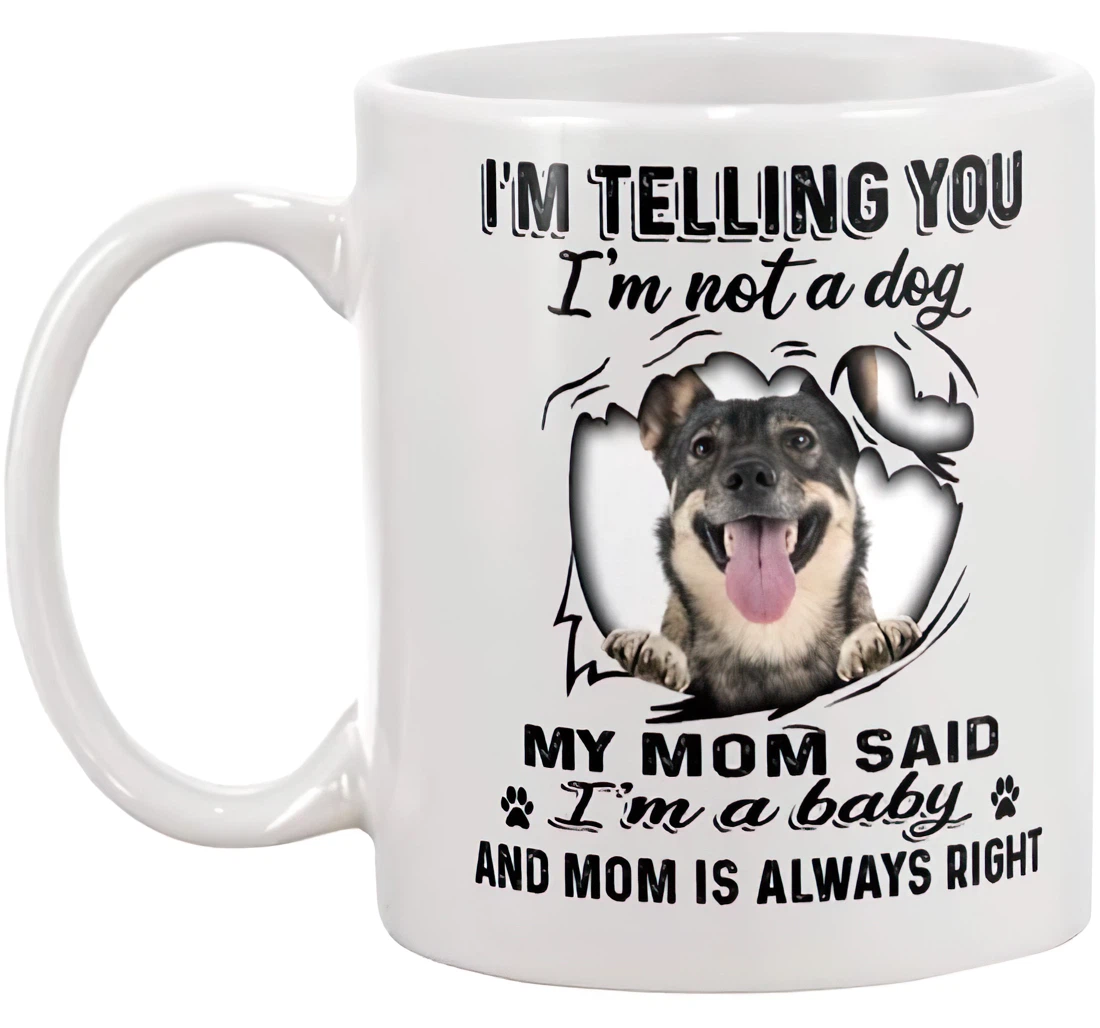 Personalized Baby Tervuren Dog Telling Perfect Gifts For Family And Friends - Printed On Both Sides White Ceramic Mug