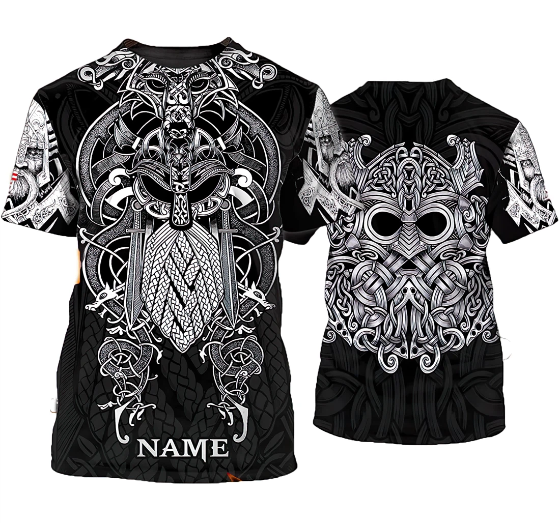 Personalized Viking Odin Shirts Gift - 3D Printed T-shirt