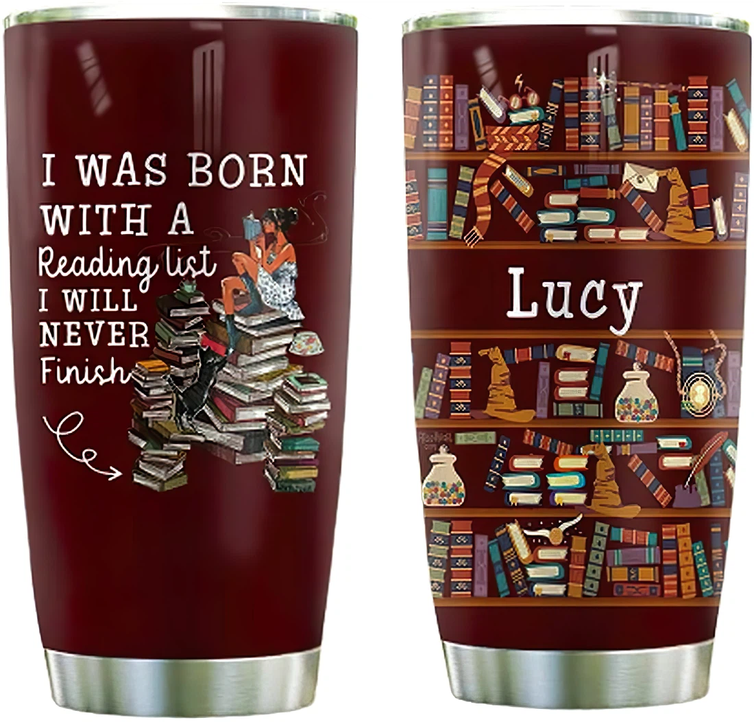 Personalized Tumblers - Book Lover Tumbler Cup 20oz, 30oz With Lid, Travel Coffee Mug