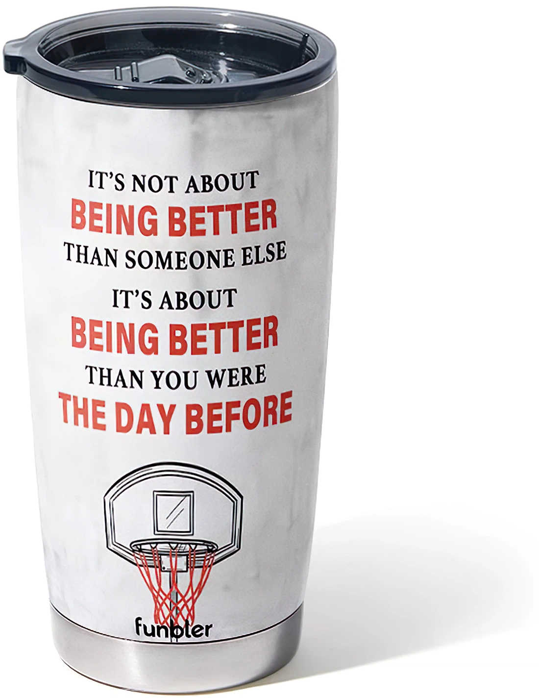 Personalized Tumblers - Basketball With White Background Tumbler Cup 20oz, 30oz With Lid , Travel Coffee Mug