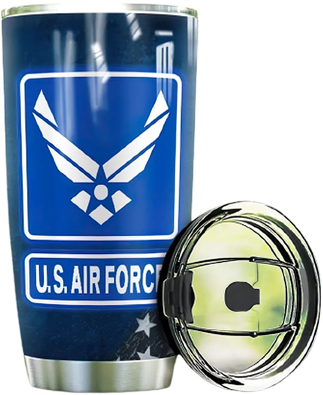 Personalized Tumblers - Air Force Tumbler Cup 20oz, 30oz With Lid Travel Coffee Mug