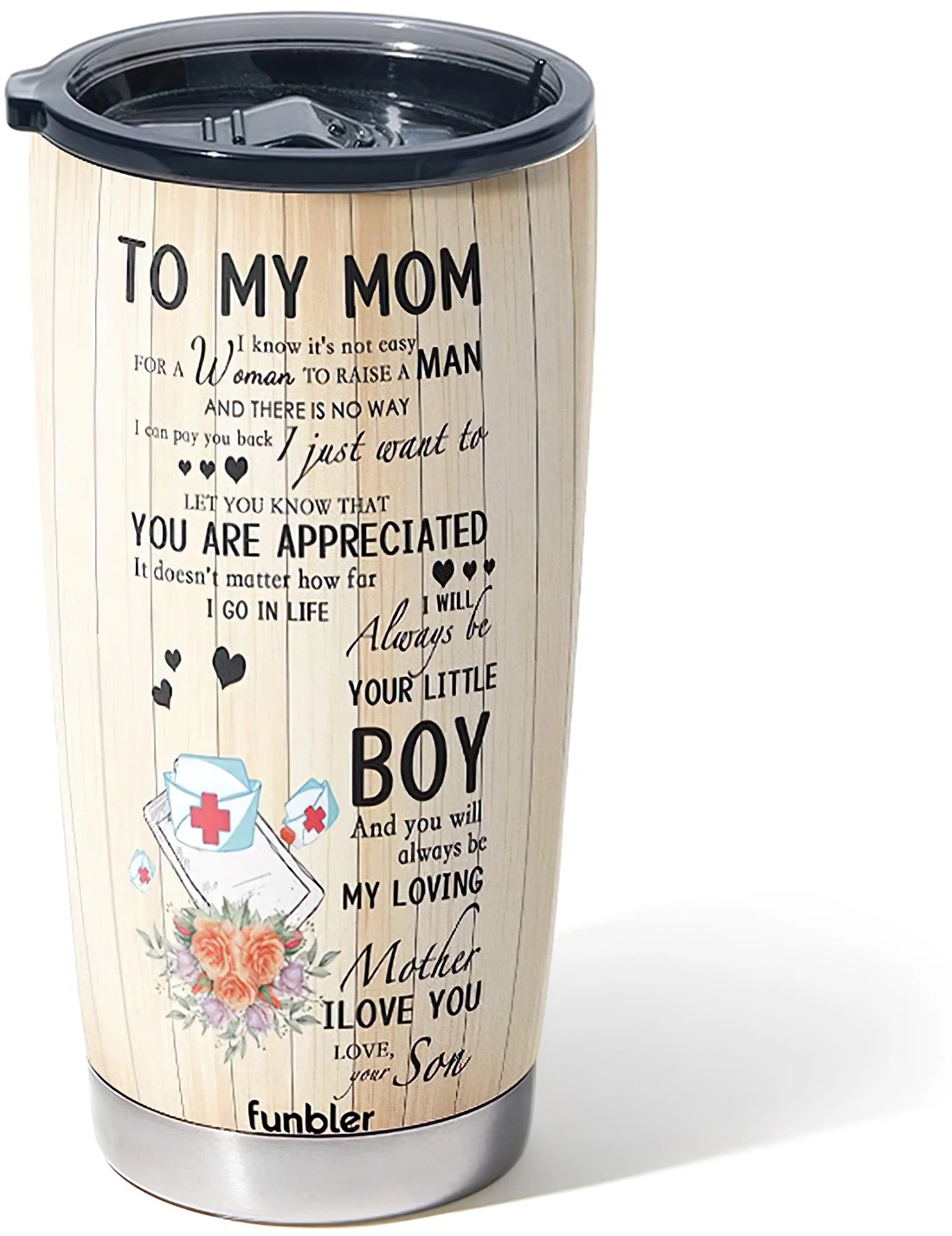 Personalized Tumblers - To Mom Nurse Tumbler 20oz, 30oz With Lid Cup Travel Coffee Mug