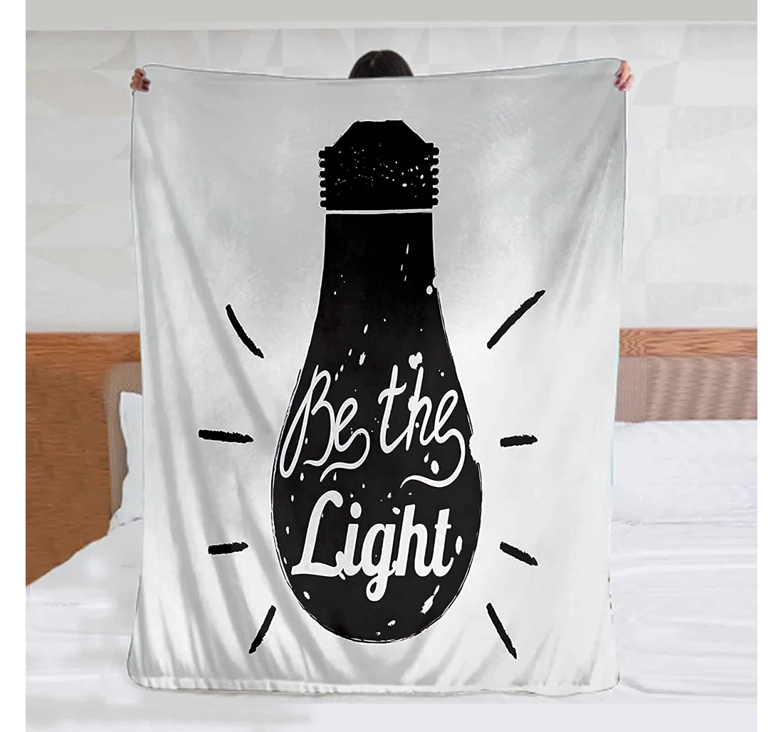 Throw Blanket, Quilt - Quote Baby Calligraphy Lettering On Scribble Illustration Of Black And White Home Appliance Home & Dorm Black And White Sherpa Fleece