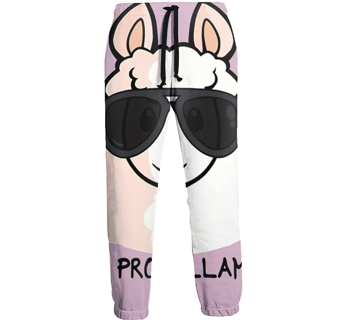 A Bespectacled Alpaca Menwomen Sweatpants Funny Joggers Pants Sports Trousers With Drawstring Sweatpant