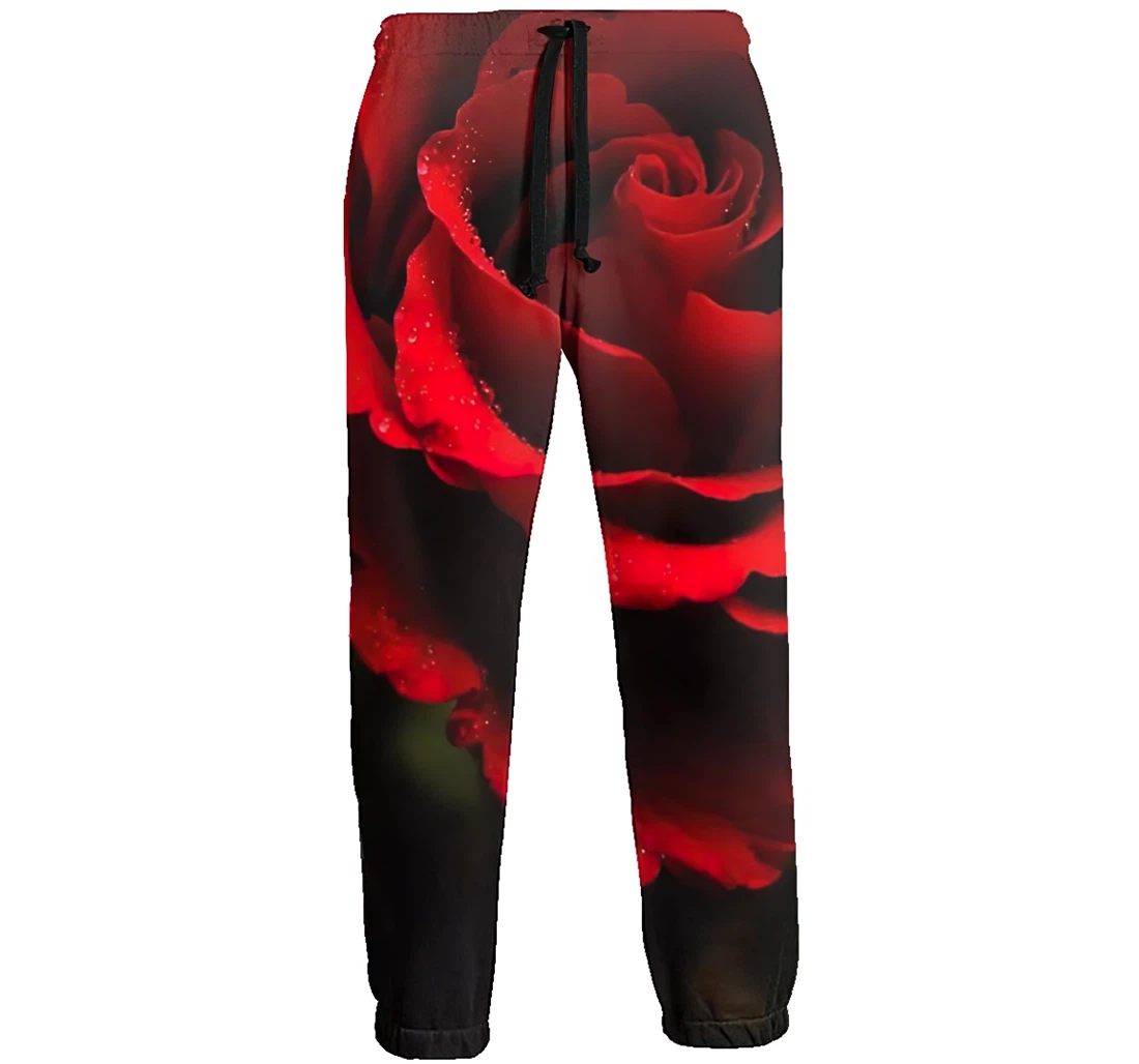 Rose In Bloom Menwomen Sweatpants Funny Joggers Pants Sports Trousers With Drawstring Sweatpant