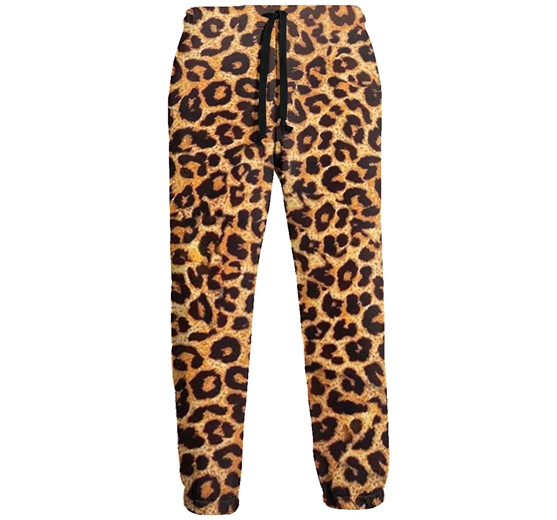 Leopard Print B Casual Hip Hop Trousers Length Jogger Pants Baggy Drawstring Sweatpants With Pockets Sweatpant