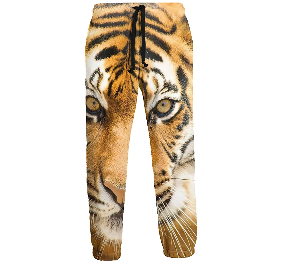 A Tiger Casual Hip Hop Trousers Length Jogger Pants Baggy Drawstring Sweatpants With Pockets Sweatpant