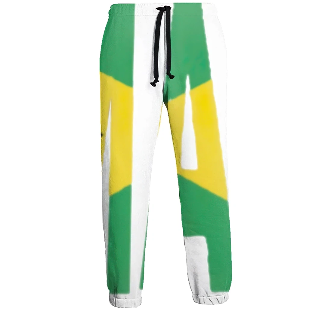 Letter Jamaica Flag Casual Hip Hop Trousers Length Jogger Pants Baggy Drawstring Sweatpants With Pockets Sweatpant