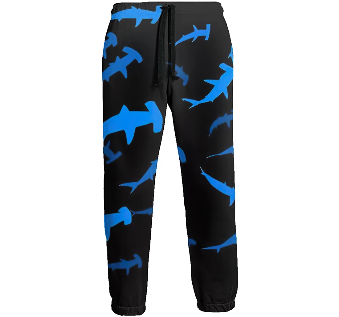Shark Hammer Casual Hip Hop Trousers Length Jogger Pants Baggy Drawstring Sweatpants With Pockets Sweatpant