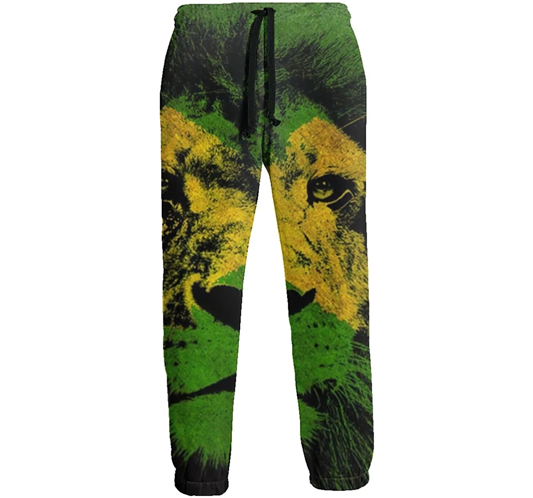 Jamaican Lion Flag Menwomen Sweatpants Funny Joggers Pants Sports Trousers With Drawstring Sweatpant