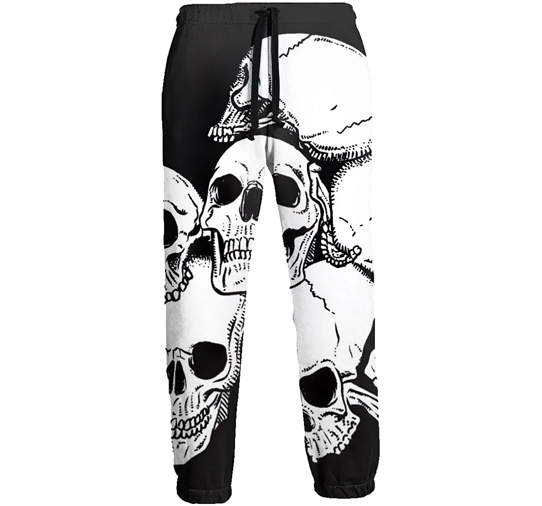 Skull Pile Jogger Pants 3d Sweat Pants Hip Hop Garment Unisex Spring Sweatpants Sweatpant