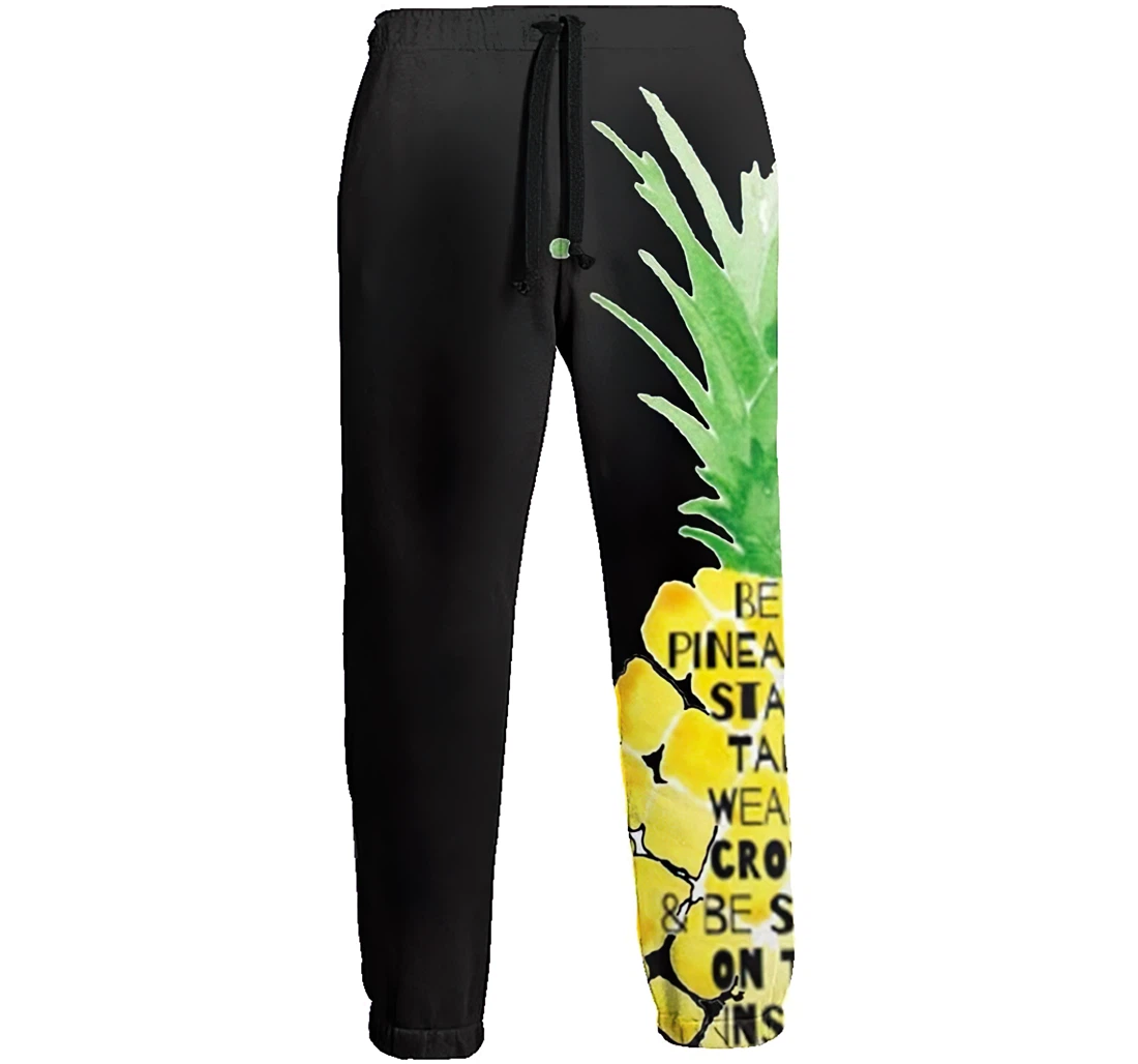 Pineapple Abacaxi Sticker Casual Hip Hop Trousers Length Jogger Pants Baggy Drawstring Sweatpants With Pockets Sweatpant
